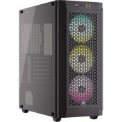 Resim Corsair 480T RGB Airflow CX750 750W 80Plus Bronze 3XAR120 Temperli Camlı Mid-Tower Gaming Kasa 