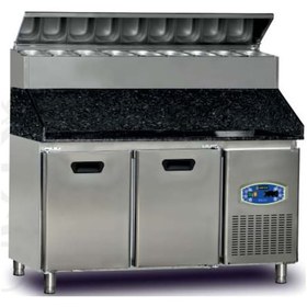 Resim Dampak Pizza Hazırlık Buzdolabı Yüksek Model Üç Kapılı 450 Litre 200 X 70 X 133 Cm 