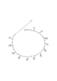 Resim Brezza Lusso Jewelry Damla Pullu Sallantılı Full Taşlı Su Yolu Gümüş Kadın Ayak Halhal Gümüş 