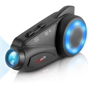 Resim Powermaster Maxto M3 Kameralı Motosiklet Bluetooth Intercom Kulaklık 