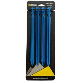 Resim Alpinist Alüminyum 6061 Çadır Kazığı 18 cm Mavi 4'lü 