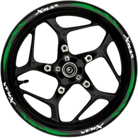 Resim Storizaa Xmax Beyaz yazılı yeşil reflektif pençe şeritli 