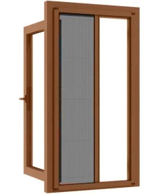 Resim Plise Sineklik Sürgülü Pencere Sinekliği Akordiyon Sineklik 0-50 X 0-100 Aralığı Ölçüye Özel Üretim Açık Meşe 