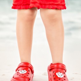 Resim Kiko Kids Bester Eva Plaj Havuz Okul Kreş Kız Çocuk Terlik Kırmızı 