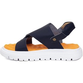 Resim Minican S F 2281c Filet Erkek Çocuk Hakiki Deri Düz Sandalet Lacivert-lacivert Lacivert 