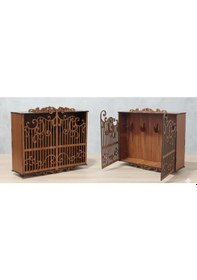 Resim Ahşap Anahtarlık Dolabı Kahverengi 