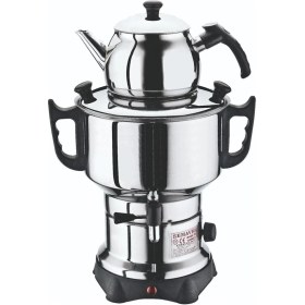 Resim Elektrikli Semaver, Şık Gümüş Renkli ve Kolay Kullanım Için Ideal Seçim 