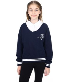 Resim Toontoy Kız Çocuk Okul Sweatshirt Lacivert 