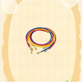 Resim Dashanshop 3 Renkli 59.06inç Yüksek Basınç Hortumu R22 R134a Soğutucu Dolum Seti 