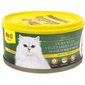 Resim Me-O Delite Ton Balıklı Sebzeli Tahılsız Jelly Konserve Yetişkin Kedi Maması 12 x 80 G 