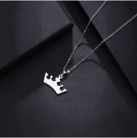 Resim Nida Jewelry 925 Ayar Gümüş Taç Kolye 