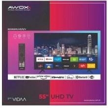 Resim AWOX B225500UHD/S/V , 55" 139cm, 4K Ultra HD, Dahili Wi-Fi, Dahili Uydu Alıcılı, Smart Led Televizyon AWOX B225500UHD/S/V , 55" 139cm, 4K Ultra HD, Dahili Wi-Fi, Dahili Uydu Alıcılı, Smart Led Televizyo...