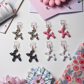 Resim 1 adet Şeker Renkli Balon Köpek Telefon Toz Fiş/DIY Aksesuar/Tip-C ile Uyumlu/for iPhone Telefon Arayüzü için 