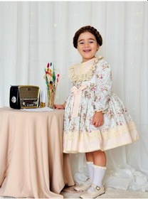 Resim H L Y Karol Tasarım Mint Yeşili Uzun Kollu Vintage Bebek Elbise,doğum Günü Elbise,fotoğraf Çekim Elbise,0-12 Yaş Uygun Yeşil 