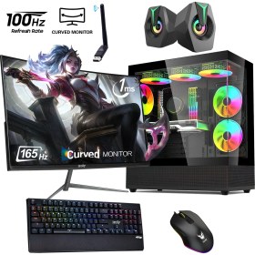 Resim Izoly Rtx Super Ryzen 5 5500 16GB 512GB M.2 Nvme SSD Rtx 2060 Super 8gb Gddr6 24"165Hz Oyuncu Masaüstü Bilgisayarı 