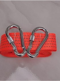 Resim Çeki Halatı 3 Ton 5 M Çekme Halatı Kumaş 10 Mm Vidalı Metal Çengelli Karabinalı, Turuncu Kumaş Çeki Halatı, 5 Cm Genişlik 2mm, Yüksek Dayanıklı, Çelik Uçlu Araba Çekme, Oto Çeki 