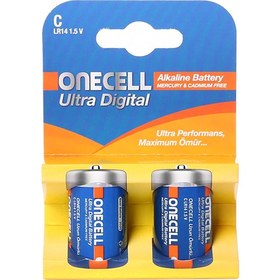 Resim Onecell LR14 1.5 V Ultra Dijital Alkalin C Boy Pil 2'li 