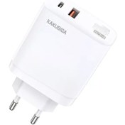 Resim KAKUSİGA 40w Type C + Type A Pd Qualcomm Qc 3.0 Hızlı Şarj Adaptörü 