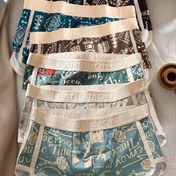 Resim 3'lü Rastgele Renkli Erkek Graffiti Baskılı İç Çamaşırı, Günlük Boxer Külot Şort, Nefes Alabilir ve Rahat Esnek Boxer Külot Spor Şort, Konforlu ve Hava Alan İç Çamaşırı, Günlük Giyim İç Çamaşırı | Trend İç Çamaşırı | Orta Esneklikte Kumaş 