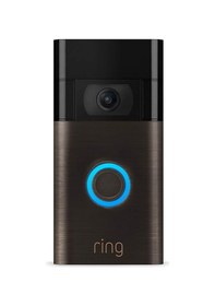 Resim Ring Video Doorbell 1080p Akıllı Smart Görüntülü Kapı Zili Siyah 