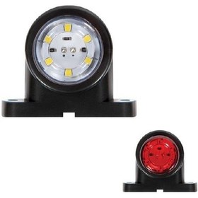 Resim Mini Star Lamba 12 Led'li 50mm 12v-24v Beyaz - Kırmızı - Fr0105-wr 