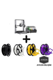 Resim Anycubic Kobra 3 Combo 3D Yazıcı + 4 Adet Filament ( 1 KG LIK 4 FARKLI RENK İLETİLECEKTİR) 