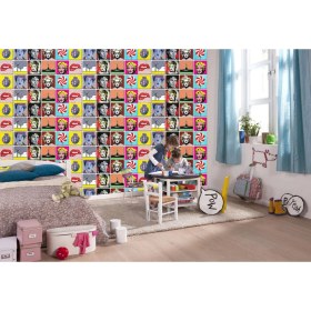 Resim Tink Kendinden Yapışkanlı Popart2 Desenli Pvc Karo 15X15 cm 10'lu Paket 