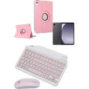 Resim Galaxy Tab A9 4gb Ram 64GB 8'7 Inç Gri Tablet+Pembe Kılıf+Pembe Klavye Mouse 