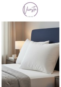 Resim 2 Li Lila Yastık Kılıfı Seti 50x70 Cm Yumuşak Dokulu, Şık Ve Dayanıklı Kumaş Beyaz 