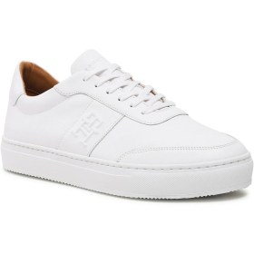 Resim Tommy Hilfiger premium cupsole rwb leather erkek beyaz spor ayakkabı 