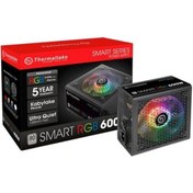 Resim TechStore Thermaltake Smart 600W 80+ 12cm RGB Led Fanlı PSU (PS-SPR-0600NHSAWE-1) 