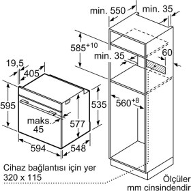 Resim Profilo FXSA243B Ankastre Fırın Buhar Destekli Beyaz 