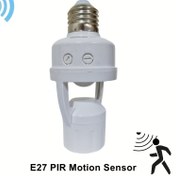 Resim E27 PIR Hareket Sensörü Ampul Tutucu, Otomatik Açma/Kapama Gecikmesi, 110V/220V, Kablolu, A19 Edison Tabanı ile Uyumlu, İç Mekan Koridorları, Holikler, Garajlar, Alt Katlar için İdeal - Pil Gerektirmez 