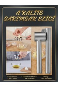 Resim Profesyonel Paslanmaz Çelik Sarımsak Ezici A Kalite Mutfak Aracı Metal 