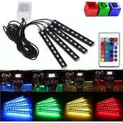 Resim Araç İçi Kumandalı Ayak Altı RGB Led Ambiyans Işığı 12 Led 538669217 