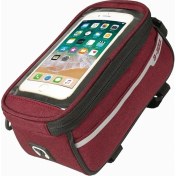 Resim GongtuShop Kırmızı Stil Su Geçirmez Bisiklet Çantası Naylon Bisiklet Bisiklete Binme Cep Telefonu Çantası Kılıf 5.5'' 6'' Bisiklet Panniers Çerçeve Ön Tüp Çanta Aksesuarları (Yurt Dışından) 