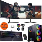 Resim Izoly ST998767 i5-10400F 32 GB 512 GB M.2 NVMe GTX1660S 6 GB 24"+24" Free Dos Masaüstü Oyuncu Bilgisayarı 