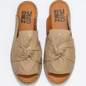 Resim Bueno Shoes Vizon Deri Kadın Espadril Terlik 01wn1632 