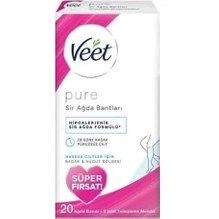 Resim TeknoKapsül Pure Bacak&vücut Ağda Bandı 20'li 