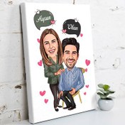 Resim Sen Benim Hayatımsın Karikatürlü Kanvas Tablo 