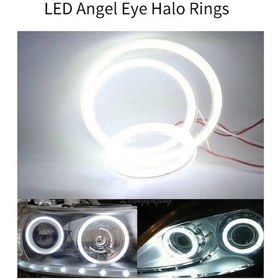 Resim Buz Mavisi-120mm-2pcs Gündüz Çalışan Led Far Lambası Cob Melek Gözler Led Araba Halo Halka Işıklar Drl 12v 60mm 