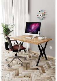 Resim Parla Çalışma Masası Atlantik Çam Abanoz 