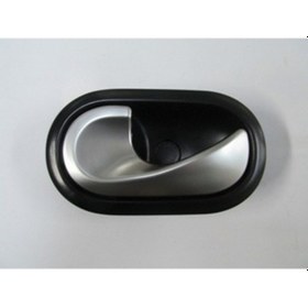 Resim 2009-2012 Renault Clio Grand Tour- Ön Kapı İç Açma Kolu Sol Siyah Elceği Nikelajlı Adet Oem No:8200735219 