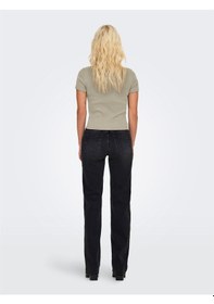 Resim Only Onlval S/s O-neck Top Cc Jrs Kadın Bej T-shirt - O15339774 