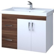 Resim Denko Petra 85 Cm Banyo Dolabı Alt Modül Ve Seramik Lavabo Çok Renkli 