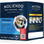 Resim Storemax Moliendo Finest Coffee Ethiopia Yirgacheffe Pratik Filtre Kahve 10X10 G 