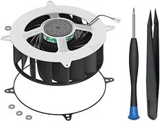 Resim ElecGear PS5 dahili fan (G12L12MS1AH Rev. C), ek darbeye dayanıklı conta O-ring ve onarım alet seti, tornavida, CPU ve kasa fanı yedeği, PlayStation 5 için 