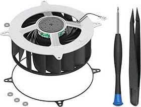 Resim ElecGear PS5 dahili fan (G12L12MS1AH Rev. C), ek darbeye dayanıklı conta O-ring ve onarım alet seti, tornavida, CPU ve kasa fanı yedeği, PlayStation 5 için 