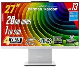 Resim LENOVO IdeaCentre 27IRH9 Intel Core i5-13420H 20GB 1TB 27 FHD FreeDos Beyaz All in One Bilgisayar 