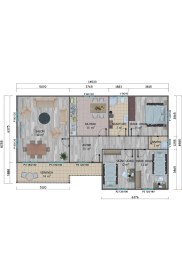 Resim Sismik Prefabrik 123 M2 Prefabrik Ev 
